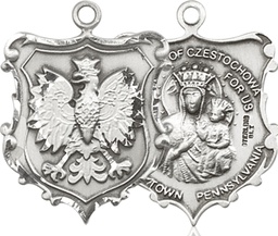 [6097SS] Sterling Silver Our Lady of Czestochowa Medal