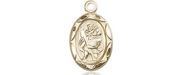 [0301CKT] 14kt Gold Saint Christopher Medal