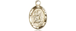 [0301DKT] 14kt Gold Saint Anthony Medal