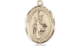 [8202KT] 14kt Gold Saint Augustine of Hippo Medal