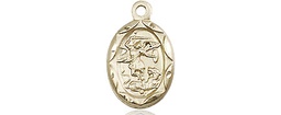 [0301RKT] 14kt Gold Saint Michael the Archangel Medal