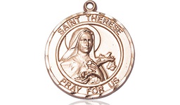 [8210RDKT] 14kt Gold Saint Therese of Lisieux Medal