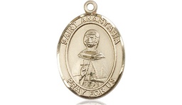 [8213KT] 14kt Gold Saint Anastasia Medal