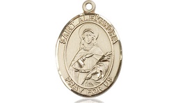 [8215KT] 14kt Gold Saint Alexandra Medal