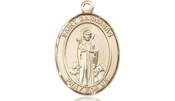 [8216KT] 14kt Gold Saint Barnabas Medal