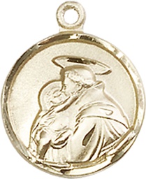 [0601DKT] 14kt Gold Saint Anthony Medal