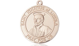[8217RDKT] 14kt Gold Saint Ignatius of Loyola Medal