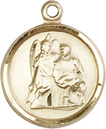 [0601RAKT] 14kt Gold Saint Raphael Medal