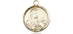 [0601TKT] 14kt Gold Saint Theresa Medal