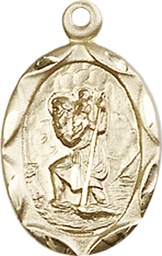 [0612CKT] 14kt Gold Saint Christopher Medal