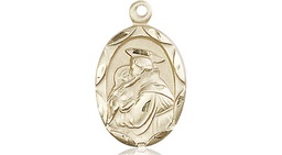 [0612DKT] 14kt Gold Saint Anthony of Padua Medal