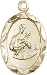 [0612GKT] 14kt Gold Saint Gerard Medal