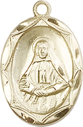 [0612OKT] 14kt Gold Saint Frances Cabrini Medal