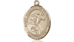 [8233KT] 14kt Gold Saint Bernard of Clairvaux Medal