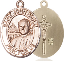 [8234KT] 14kt Gold Saint John Paul II Medal