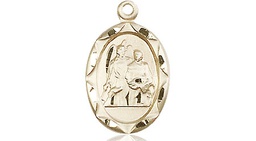 [0612RAKT] 14kt Gold Saint Raphael Medal