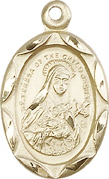 [0612TKT] 14kt Gold Saint Theresa Medal