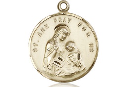[0701AKT] 14kt Gold Saint Ann Medal
