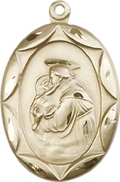 [0801DKT] 14kt Gold Saint Anthony Medal