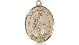 [8250KT] 14kt Gold Saint Isabella of Portugal Medal