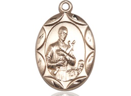 [0801GKT] 14kt Gold Saint Gerard Medal