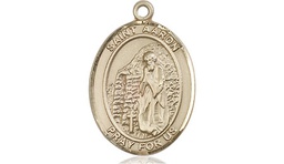 [8254KT] 14kt Gold Saint Aaron Medal