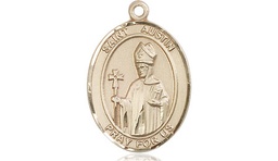 [8256KT] 14kt Gold Saint Austin Medal