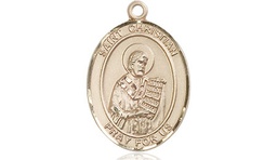 [8257KT] 14kt Gold Saint Christian Demosthenes Medal