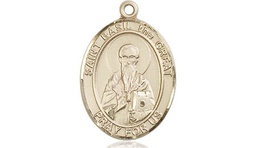 [8275KT] 14kt Gold Saint Basil the Great Medal