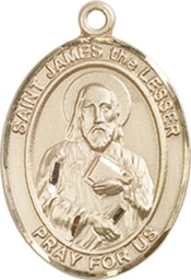 [8277KT] 14kt Gold Saint James the Lesser Medal