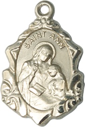 [0822AKT] 14kt Gold Saint Ann Medal