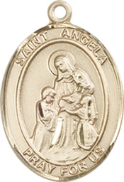 [8284KT] 14kt Gold Saint Angela Merici Medal