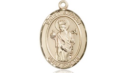 [8293KT] 14kt Gold Saint Aedan of Ferns Medal