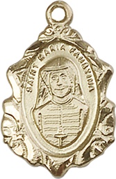 [0822MFKT] 14kt Gold Maria Faustina Medal