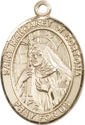 [8301KT] 14kt Gold Saint Margaret of Cortona Medal