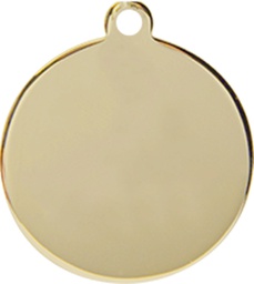 [6222KT] 14kt Gold Plain Disc Medal