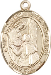 [8311KT] 14kt Gold Saint Elizabeth of the Visitation Medal