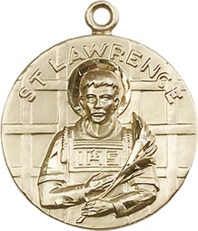 [0850KT] 14kt Gold Saint Lawrence Medal