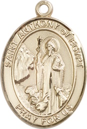 [8317KT] 14kt Gold Saint Anthony of Egypt Medal