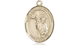 [8318KT] 14kt Gold Saint Paul of the Cross Medal