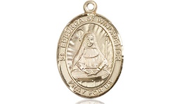 [8324KT] 14kt Gold Saint Edburga of Winchester Medal