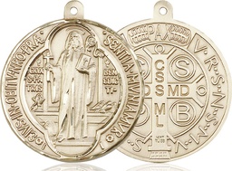 [1057KT] 14kt Gold Saint Benedict Medal
