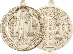 [1057KT] 14kt Gold Saint Benedict Medal