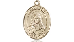 [8338KT] 14kt Gold Saint Rafka Medal