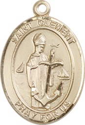 [8340KT] 14kt Gold Saint Clement Medal