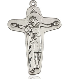 [6261SS] Sterling Silver Sorrowful Mother Crucifix Medal