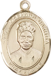 [8360KT] 14kt Gold Saint Josephine Bakhita Medal