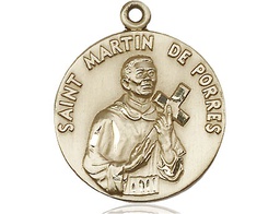 [1196KT] 14kt Gold Saint Martin de Porres Medal