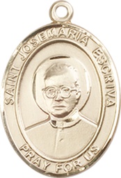 [8362KT] 14kt Gold Saint Josemaria Escriva Medal