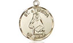 [1365KT] 14kt Gold Saint Theresa Medal